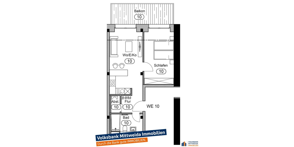 Moderne Mietwohnungen in Mittweida - Erstbezug! - Erdgeschoßwohnung Mittweida Mittweida | Angebot:26888981