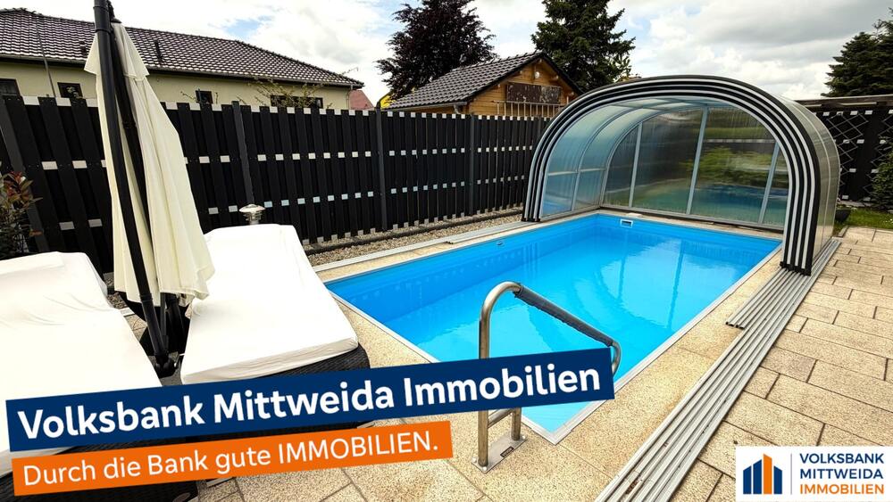 Exklusive Poollandschaft & großzügiges Einfamilienhaus – Ihr neues Zuhause zum Wohlfühlen - Einfamilienhaus Geithain | Angebot:24391595